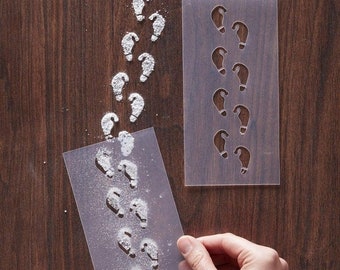 Elfen-Fuß-Abdruckschablonen