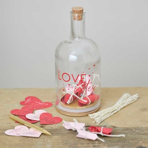 Biglietti d'amore in una bottiglia Regalo di San Valentino per lei - Regalo per lui - Regalo di San Valentino - Biglietti d'amore in un barattolo - Regalo di nozze - Regalo di proposta