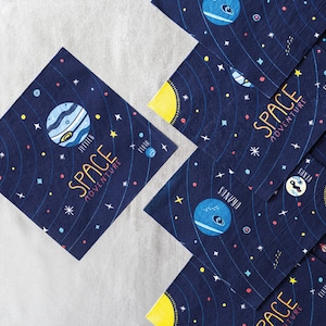 Space Party Servetten - Space Adventure papieren bekers - Space Party papieren bekers - Servies verjaardagsfeestje - pak van 20