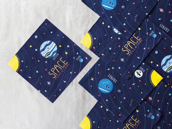 Space Party Napkins - Space Adventure Paper Cups - Space Party Paper Cups - Birthday Party Tableware - Pack of 20