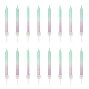 Mermaid Cake Candles - Mint & Lilac Ombre Candles - Mermaid Theme - Under the Sea Party - Birthday Cake Candles - Kids Birthday - Pack Of 20