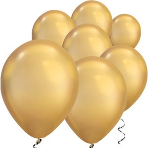 Goudkleurige kleine ronde latexballonnen van 7 inch