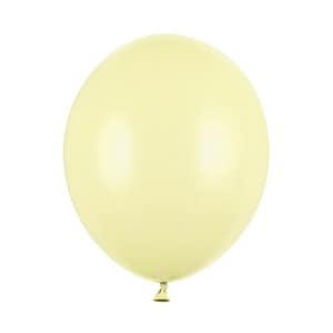 10 x Pastel Light Yellow 12&quot; Strong Round Latex Balloons - Matt Finish-Birthday Party Balloons-Baby Shower Decorations