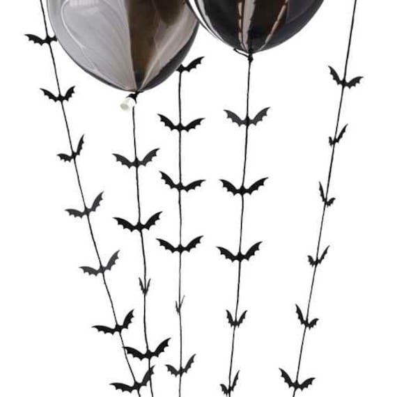 Black Bat Balloon Tails Black Halloween Balloon Accessories Halloween Party  Decorations Bat Balloon Strings Pack of 5 -  Norway