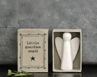 Porcelain Guardian Angel Matchbox Gift - Birthday Present - Gift For Friend - Friendship Gifts - Little Guardian Angel - East Of India