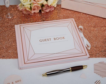 Blush Guest Book - Etsy