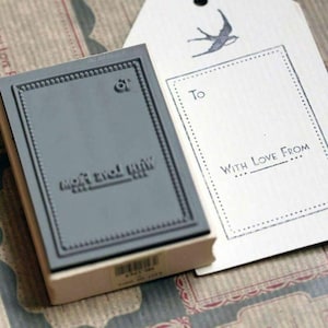 Stempel - To... With Love From Stempel - Holzstempel Stempel Weihnachten - Hochzeit Geschenke-DIY Geschenkanhänger & Verpackung-Scrapbooking