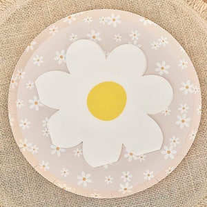 Gänseblümchen Papierservietten - Geburtstagsparty Tischdekoration - Servietten mit Gänseblümchen - Gänseblümchen Partyware - Mädchen-Geburtstags-Partyzubehör-16er Pack
