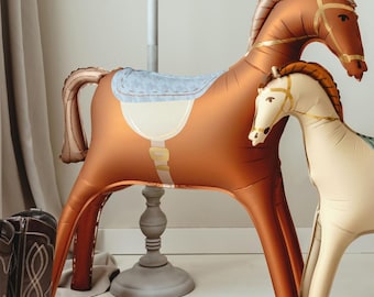 Large Standing Horse Balloon - Brown Horse Foil Balloon - Horse Party - Birthday Party Decorations - Western Party Theme - Farm Party