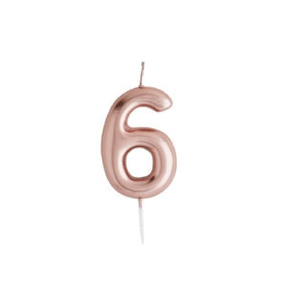 Candele Per Torta Numero 69 E 96 In Oro Rosa - Per 69° E 96° Compleanno