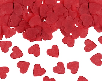 Rotes Herz Konfetti - Rotes Herz Papier Konfetti Stücke - Valentinstag Party - Valentinstag Dekor - Hen Party Servietten - Verabredung Nacht - 15g Beutel