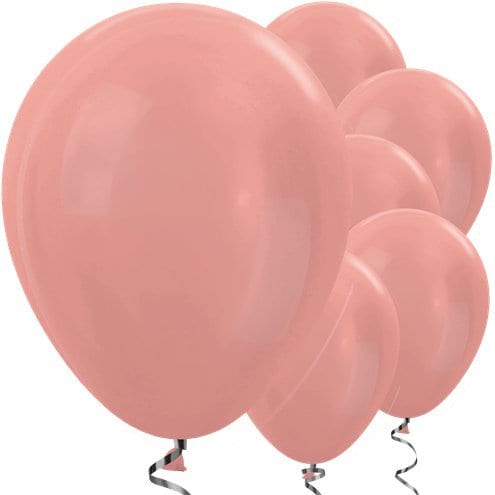 Rose Gold Metallic 12" Round Latex Balloons