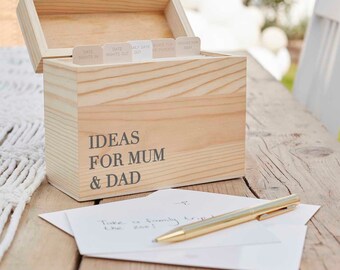 Baby Shower Guest Book Wooden Box - Ideas For Mum And Dad  - Baby Shower Guest Book Alternative - Parents To Be Gift - Baby Shower Keepsake