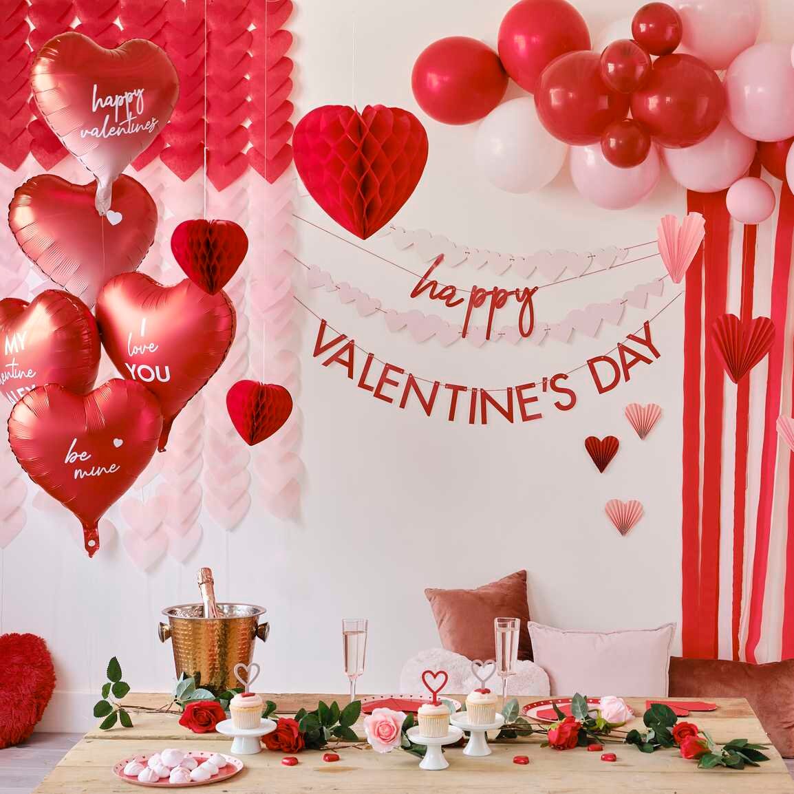 Decorazione da appendere a forma di cuore per San Valentino, confezione da  26, per San Valentino, per San Valentino, decorazione per feste di San
