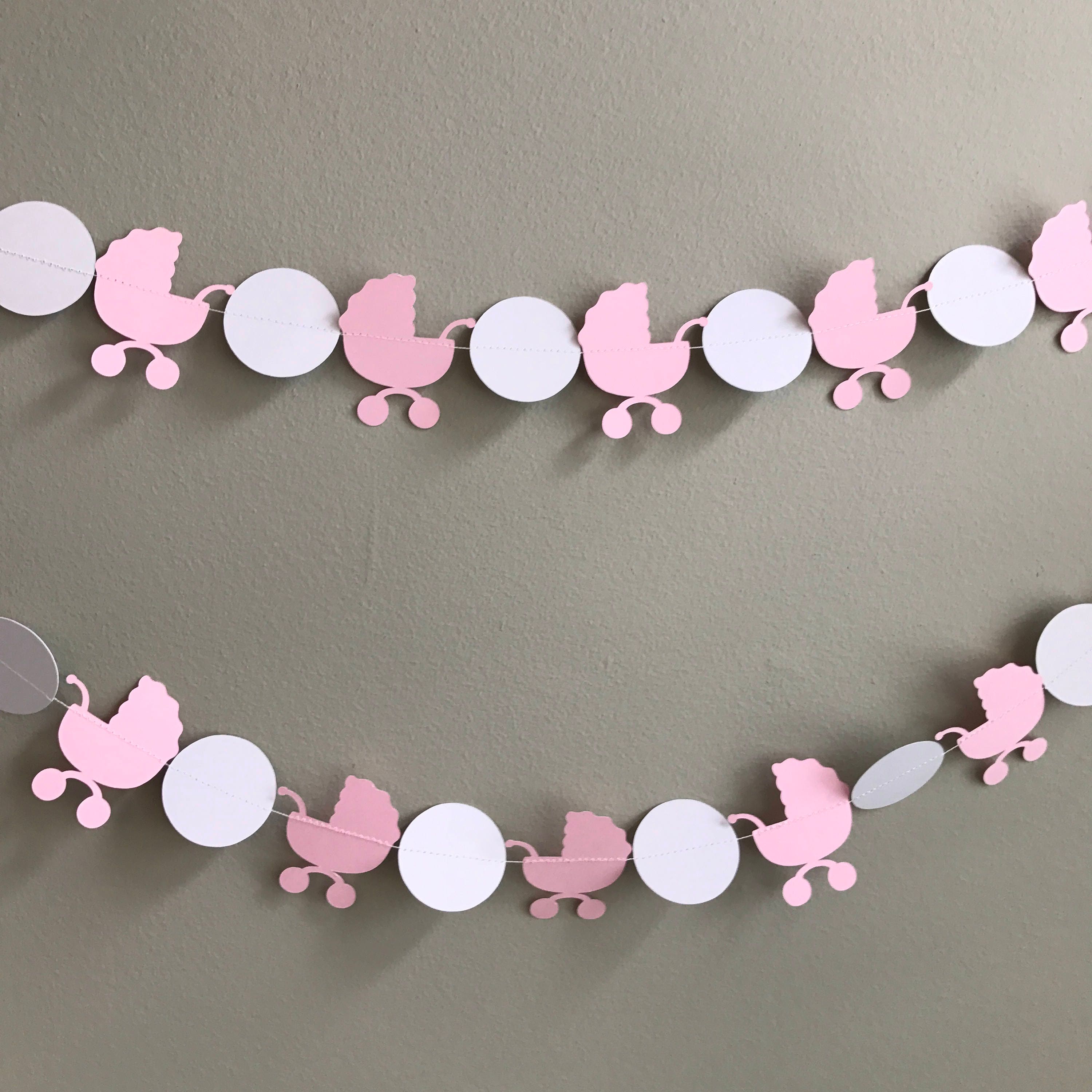 Baby shower garland Pink baby shower garland Handmade Etsy
