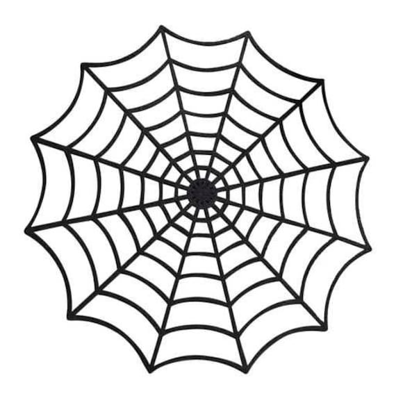 Spider Web Halloween Placemats Black Spiderweb Place Settings Halloween Party Decorations Reusable Fabric Placemats Pack of 4
