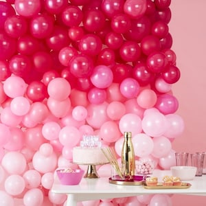 Joyeux anniversaire toile de fond Rose Rose or Fleurs Ballon Rose