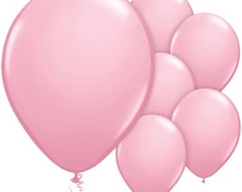 Rosa runde Latexballons 28 cm - Rosa Partydekorationen - Geburtstagsballons - Babypartydekorationen