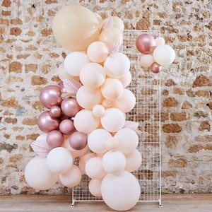 Rose Gold Balloon Arch Kit Rose Gold & White Party Decorations