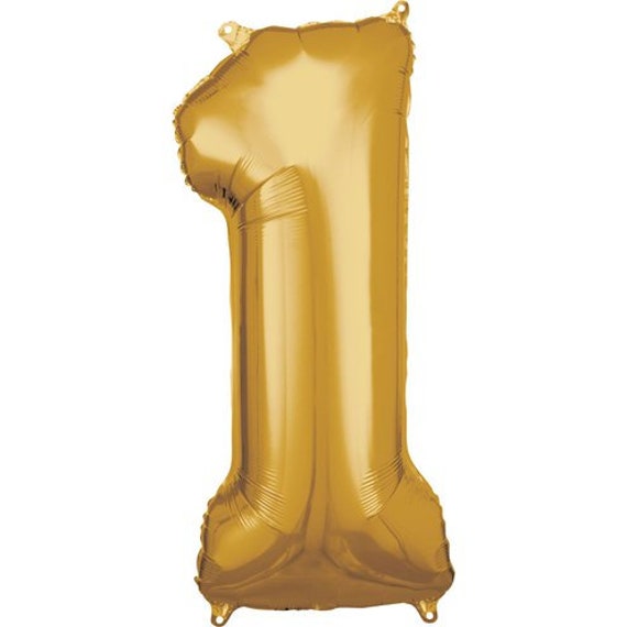 Duizeligheid Herstellen Door Gouden nummer 1 ballon Grote goudfolie 1 ballon 1e - Etsy België