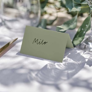 Plaatskaarten bruiloft salie - plaatskaarten tafel bruiloft - plattegronden zitplaatsen - Boho-bruiloft - bruiloftdecor Salie groen - pakket van 10