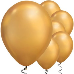 Goudchroom 11" ronde latexballonnen