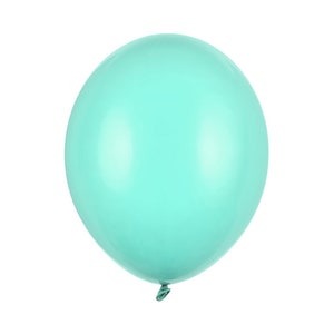 10 x Pastel Light Mint 12" Strong Round Latex Balloons - Green Colour - Matt Finish-Birthday Party Balloons-Baby Shower Decorations