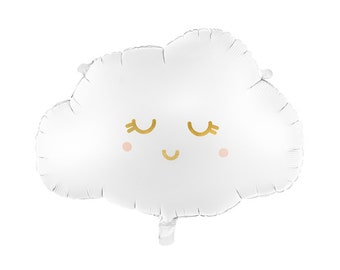 Foil Cloud Balloon - White Cloud Balloons - First Birthday Balloons - Baby Shower Balloons - Cloud Party Decor -Cloud Balloons-Helium Or Air