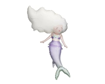 Large Mermaid Foil Balloon - Mermaid Theme - Under the Sea Party - Mermaid Backdrop - Mermaid Party Decorations - Kids Birthday Party