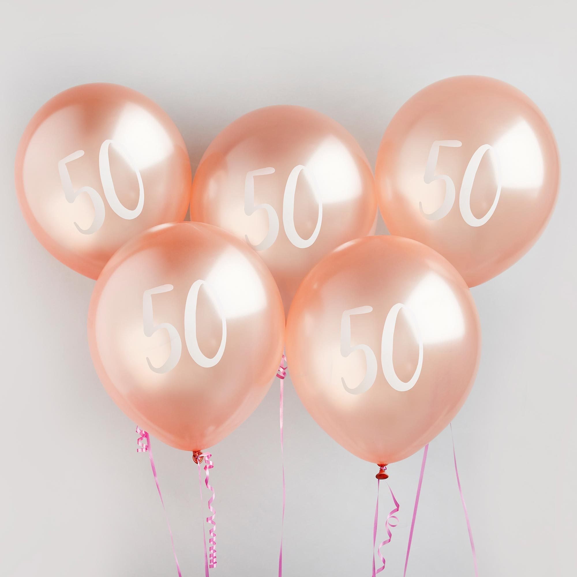 Palloncini Oro Rosa per il 50 Compleanno Buon Compleanno 50