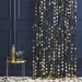 Gold Star Backdrop Curtain - Gold Christmas Decorations - Gold Party Decorations - Photo Booth Backdrop - Holiday Decor 