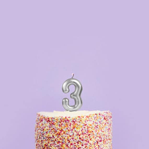 Bougie d'anniversaire : 3 - Birthday candle : three