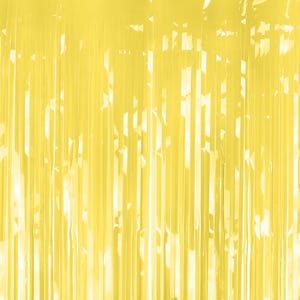Yellow Party Curtain - Light Yellow Party Backdrop - Kids Party - Yellow Party Decor - Pastel Party Fringe Curtain - Photo Booth Backdrop
