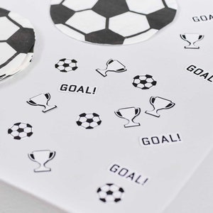 Confeti para fiestas de fútbol - Decoraciones para fiestas con temática de fútbol - Fiesta de cumpleaños de fútbol - Decoraciones para fiestas de niños - Confeti de mesa - Cumpleaños deportivos