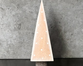 Árbol de Navidad de madera - Decoración rústica natural para árbol de Navidad - Adorno para árbol de Navidad - Decoraciones navideñas escandinavas - Decoración festiva