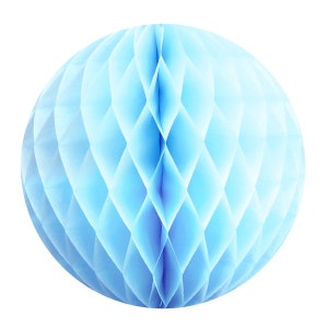 Blue honeycomb - Pastel blue paper honeycomb decoration - Light blue party decorations - Birthday decorations - Baby shower decorations - x1