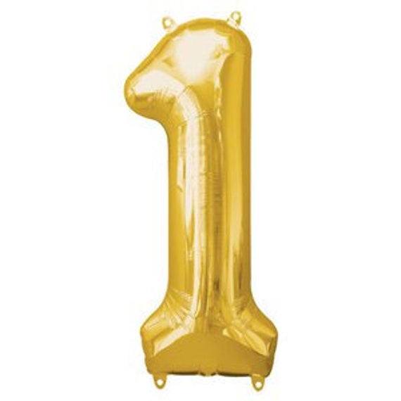 gold foil 1 balloon