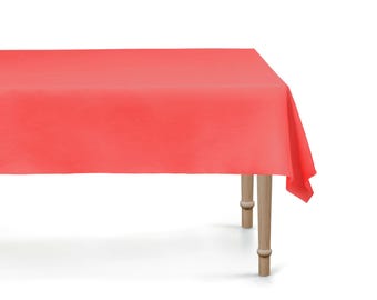 Mantel desechable rojo de 137 x 183 cm - Cubremesas para fiestas - Celebraciones de cumpleaños - Barbacoas - Fiestas navideñas - Mesa para fiestas temáticas de circo - San Valentín