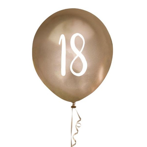 Ballons d'anniversaire dorés pour 18 ans Joyeux anniversaire 18 ballons  Ballons dorés et blancs Décorations de fête Lot de 5 -  France