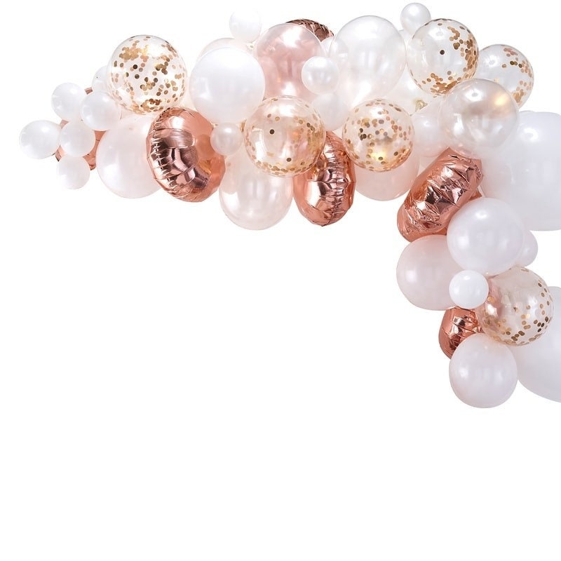 Rose Gold Balloon Arch Kit Rose Gold & White Party Decorations