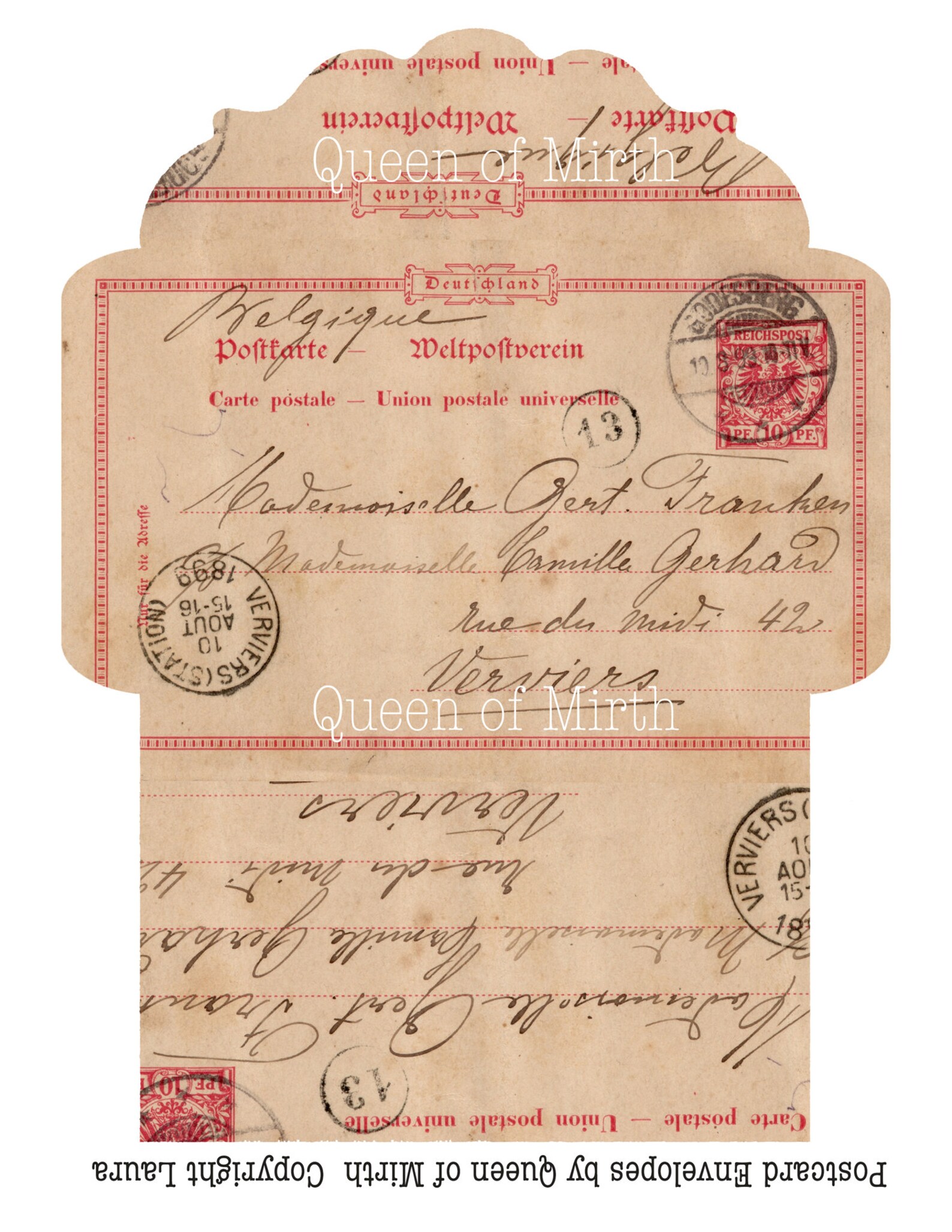 Postcard Envelopes Tags Cards Antique Vintage Ephemera Etsy