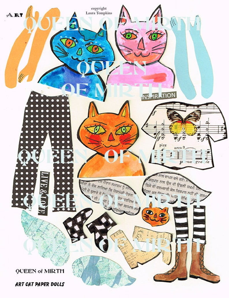 cat paper dolls