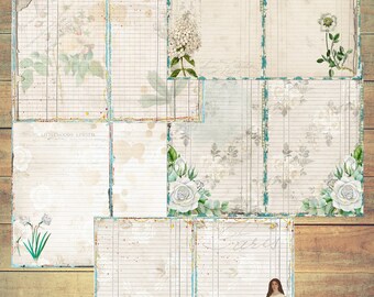 Printable Journal Pages 5 X 8 Lined Page Vintage - Etsy