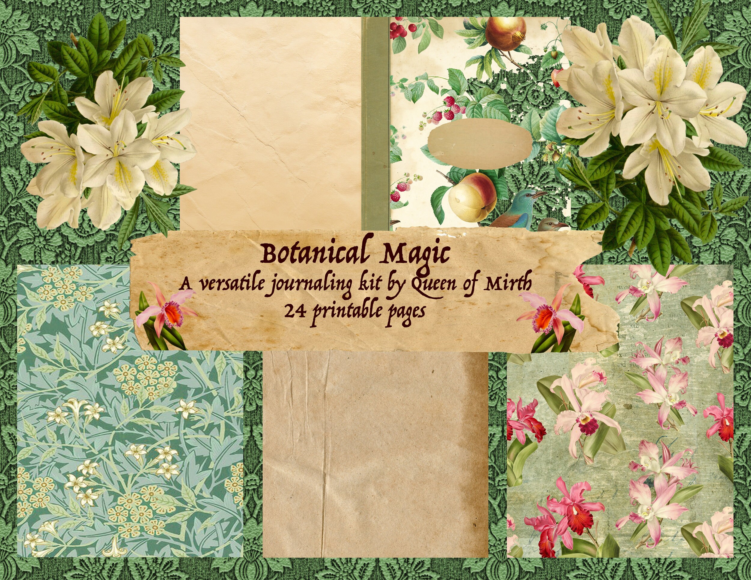 BOTANICAL MAGIC Journal Kit Botany Garden Floral Flowers Herbs Etsy UK