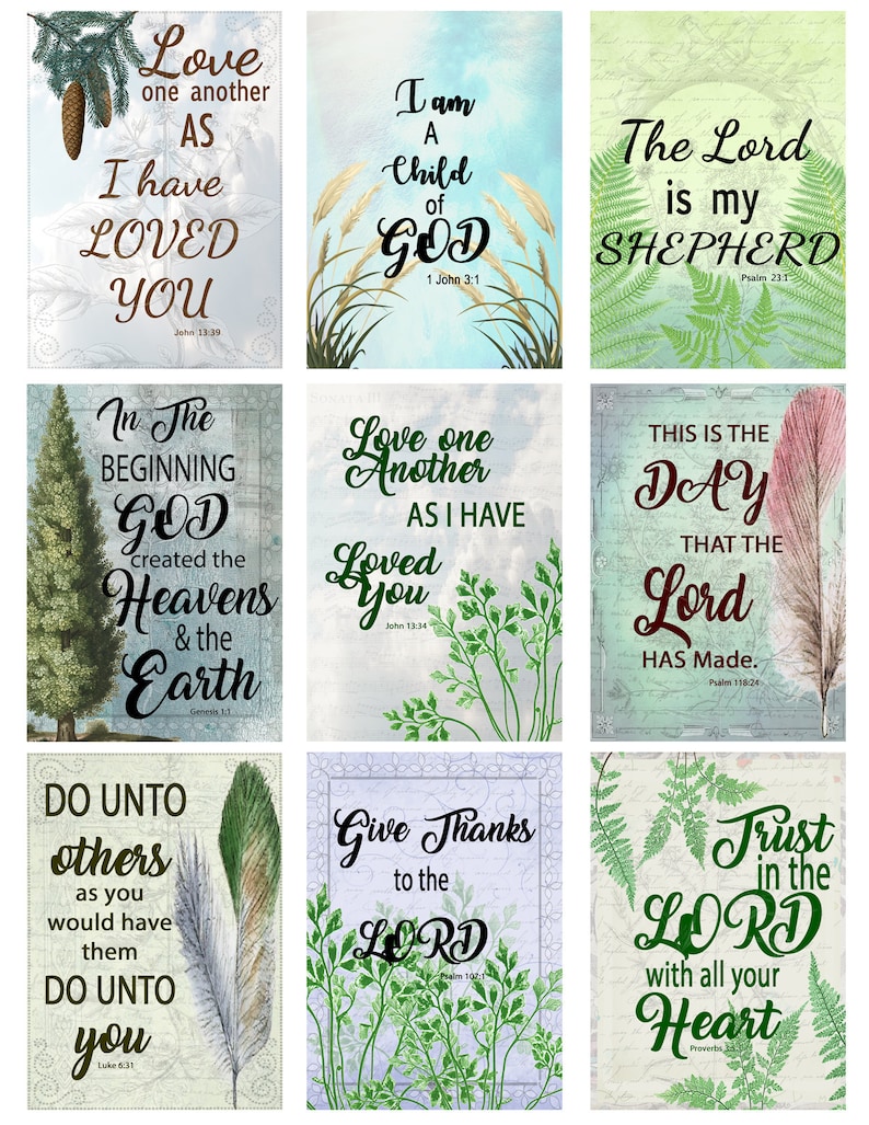 Bible Verses Atc Aceo 2.5 X 3.5 Inspirational - Etsy