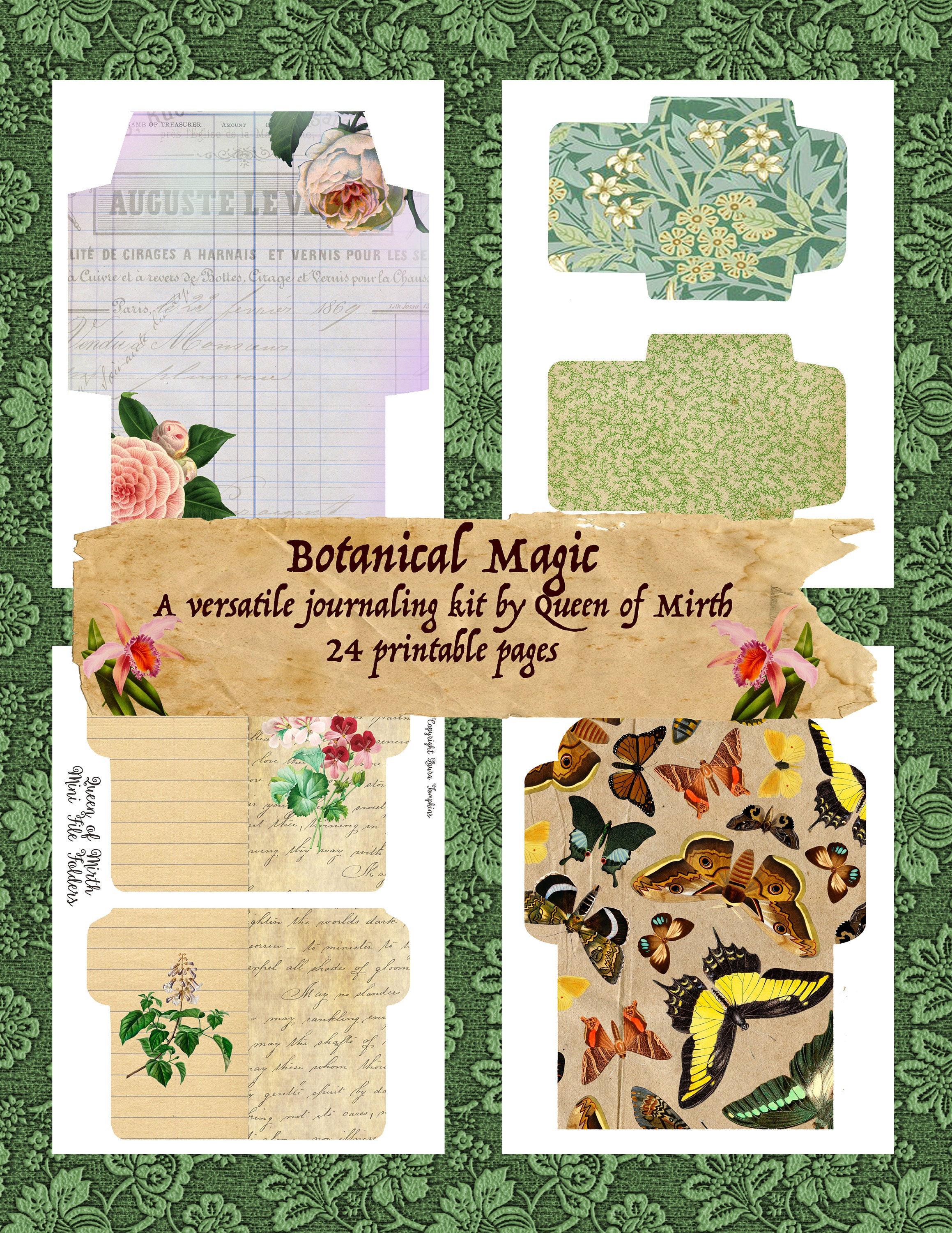 BOTANICAL MAGIC Journal Kit Botany Garden Floral Flowers Herbs Etsy UK