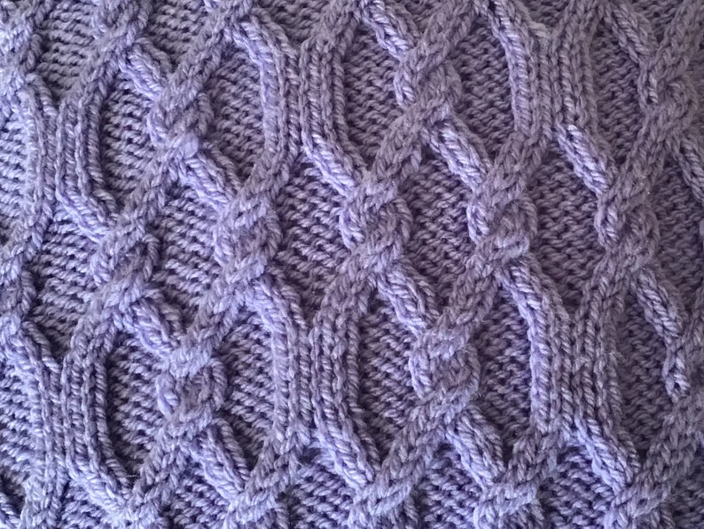 aran diamond knitting pattern