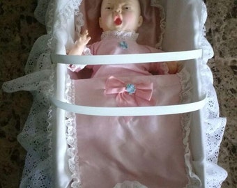 Horsman Baby Doll with Bed 1980