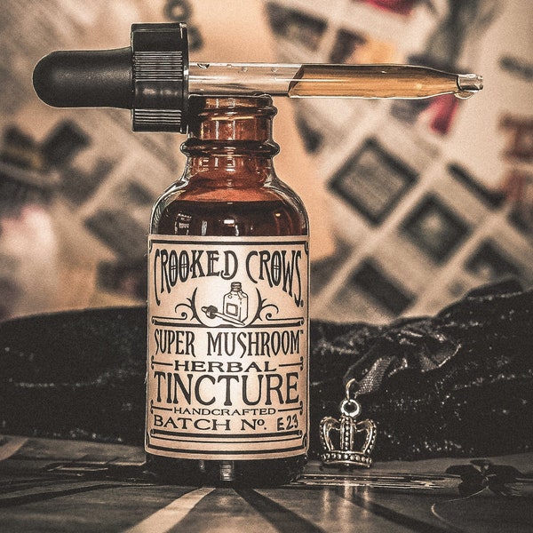 Mushroom Super Tincture Vegan Herbal Wellness Tonic