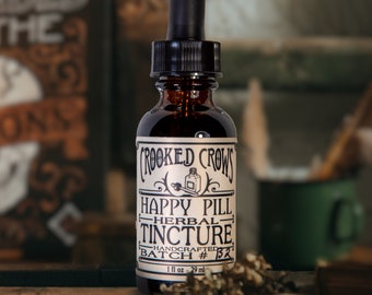 Happy Pill Herbal Tincture Vegan Wellness Adaptogen Tonic